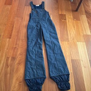 Levi's Vtg 70s Ski Bib Denim Blue Jean Snow Suit Overalls Apres Womens 10/12